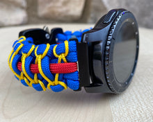Load image into Gallery viewer, Samsung Galaxy Watch Band, Galaxy 42mm, Galaxy 46mm, Gear S3 Frontier, Gear S3 Classic, Gear Sport, 550 Paracord Watch Band.