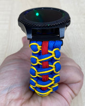Load image into Gallery viewer, Samsung Galaxy Watch Band, Galaxy 42mm, Galaxy 46mm, Gear S3 Frontier, Gear S3 Classic, Gear Sport, 550 Paracord Watch Band.