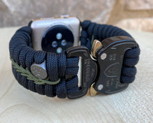 Lade das Bild in den Galerie-Viewer, Paracord Watch Band compatible with Apple Watch Series 1, 2, 3, 4, 5, 6, 7 & SE (watch not included)
