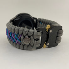 Load image into Gallery viewer, Samsung Galaxy Watch Band, Galaxy 42mm, Galaxy 46mm, Gear S3 Frontier, Gear S3 Classic, Gear Sport, 550 Paracord Watch Band.