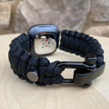 Load image into Gallery viewer, Paracord Watch Band compatible with Fitbit Versa 1, Versa Lite, Versa 2, Versa 3, Versa 4, Sense, Sense 2 (watch not included).