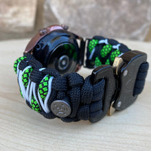 Load image into Gallery viewer, Paracord Watchband compatible with Samsung Galaxy Watch 3, Galaxy Watch 4, Galaxy Watch 5, Galaxy Watch 6 (watch not included)