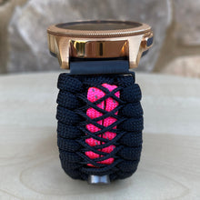 Load image into Gallery viewer, Samsung Galaxy Watch Band, Galaxy 42mm, Galaxy 46mm, Gear S3 Frontier, Gear S3 Classic, Gear Sport, 550 Paracord Watch Band.