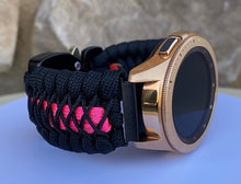 Load image into Gallery viewer, Samsung Galaxy Watch Band, Galaxy 42mm, Galaxy 46mm, Gear S3 Frontier, Gear S3 Classic, Gear Sport, 550 Paracord Watch Band.