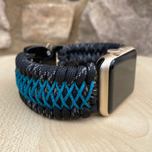 Cargar imagen en el visor de la galería, Paracord Watch Band compatible with Apple Watch Series 1, 2, 3, 4, 5, 6, 7 & SE (watch not included)