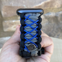Load image into Gallery viewer, Personalized Paracord Watch Band for Apple Watch Series 1-11, Ultra, Ultra 2, Ultra 3, and SE (watch not included).
