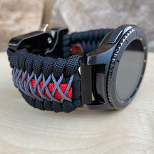 Load image into Gallery viewer, Samsung Galaxy Watch Band, Galaxy 42mm, Galaxy 46mm, Gear S3 Frontier, Gear S3 Classic, Gear Sport, 550 Paracord Watch Band.