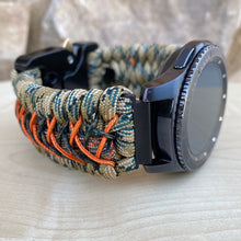 Load image into Gallery viewer, Samsung Galaxy Watch Band, Galaxy 42mm, Galaxy 46mm, Gear S3 Frontier, Gear S3 Classic, Gear Sport, 550 Paracord Watch Band.