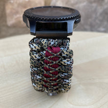 Load image into Gallery viewer, Samsung Galaxy Watch Band, Galaxy 42mm, Galaxy 46mm, Gear S3 Frontier, Gear S3 Classic, Gear Sport, 550 Paracord Watch Band.