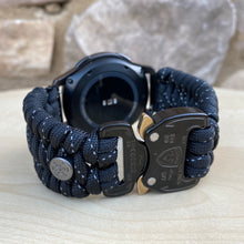 Load image into Gallery viewer, Samsung Galaxy Watch Band, Galaxy 42mm, Galaxy 46mm, Gear S3 Frontier, Gear S3 Classic, Gear Sport, 550 Paracord Watch Band.