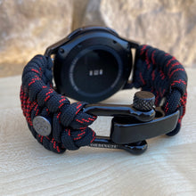 Load image into Gallery viewer, Samsung Galaxy Watch Band, Galaxy 42mm, Galaxy 46mm, Gear S3 Frontier, Gear S3 Classic, Gear Sport, 550 Paracord Watch Band.