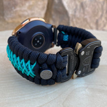 Load image into Gallery viewer, Samsung Galaxy Watch Band, Galaxy 42mm, Galaxy 46mm, Gear S3 Frontier, Gear S3 Classic, Gear Sport, 550 Paracord Watch Band.