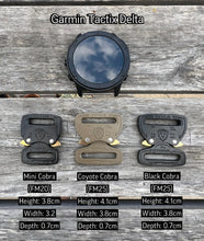 Cargar imagen en el visor de la galería, Quick Release Paracord Watchband, personalized to replace bands for Garmin 20mm, 22mm and 26mm|Camo &amp; orange
