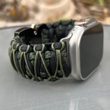 Cargar imagen en el visor de la galería, Paracord Watch Band compatible with Apple Watch  Series 1, 2, 3, 4, 5, 6, 7, 8, 9, Ultra, Ultra 2 &amp; SE (watch not included)
