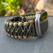 Cargar imagen en el visor de la galería, Paracord Watch Band compatible with Apple Watch  Series 1, 2, 3, 4, 5, 6, 7, 8, 9, Ultra, Ultra 2 &amp; SE (watch not included)
