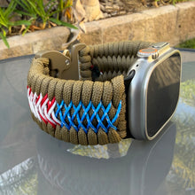 Lade das Bild in den Galerie-Viewer, Personalized Paracord Watch Band for Apple Watch Series 1-11, Ultra, Ultra 2, Ultra 3, and SE (watch not included).
