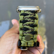 Cargar imagen en el visor de la galería, Paracord Watch Band compatible with Apple Watch  Series 1, 2, 3, 4, 5, 6, 7, 8, 9, Ultra, Ultra 2 &amp; SE (watch not included)
