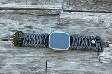 Load image into Gallery viewer, Personalized Paracord Watch Band for Apple Watch Series 1-11, Ultra, Ultra 2, Ultra 3, and SE (watch not included).
