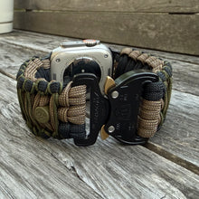 Load image into Gallery viewer, Personalized Paracord Watch Band for Apple Watch Series 1-11, Ultra, Ultra 2, Ultra 3, and SE (watch not included).
