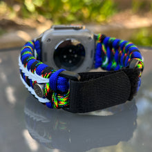 Cargar imagen en el visor de la galería, Paracord Watch Band compatible with Apple Watch  Series 1, 2, 3, 4, 5, 6, 7, 8, 9, Ultra, Ultra 2 &amp; SE (watch not included)
