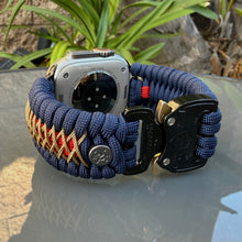Charger l'image dans la galerie, Personalized Paracord Watch Band for Apple Watch Series 1-11, Ultra, Ultra 2, Ultra 3, and SE (watch not included).
