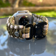 Cargar imagen en el visor de la galería, Paracord Watch Band compatible with Apple Watch  Series 1, 2, 3, 4, 5, 6, 7, 8, 9, Ultra, Ultra 2 &amp; SE (watch not included)
