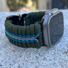 Cargar imagen en el visor de la galería, Paracord Watch Band compatible with Apple Watch  Series 1, 2, 3, 4, 5, 6, 7, 8, 9, Ultra, Ultra 2 &amp; SE (watch not included)
