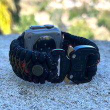 Cargar imagen en el visor de la galería, Paracord Watch Band compatible with Apple Watch  Series 1, 2, 3, 4, 5, 6, 7, 8, 9, Ultra, Ultra 2 &amp; SE (watch not included)
