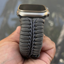 Cargar imagen en el visor de la galería, Paracord Watch Band compatible with Apple Watch  Series 1, 2, 3, 4, 5, 6, 7, 8, 9, Ultra, Ultra 2 &amp; SE (watch not included)
