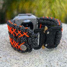 Cargar imagen en el visor de la galería, Paracord Watch Band compatible with Apple Watch  Series 1, 2, 3, 4, 5, 6, 7, 8, 9, Ultra, Ultra 2 &amp; SE (watch not included)
