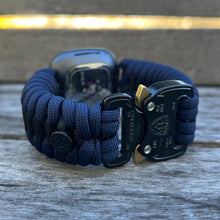 Load image into Gallery viewer, Paracord Watch Band compatible with Fitbit Versa 1, Versa Lite, Versa 2, Versa 3, Versa 4, Sense, Sense 2 (watch not included).
