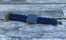 Load image into Gallery viewer, Paracord Watch Band compatible with Fitbit Versa 1, Versa Lite, Versa 2, Versa 3, Versa 4, Sense, Sense 2 (watch not included).
