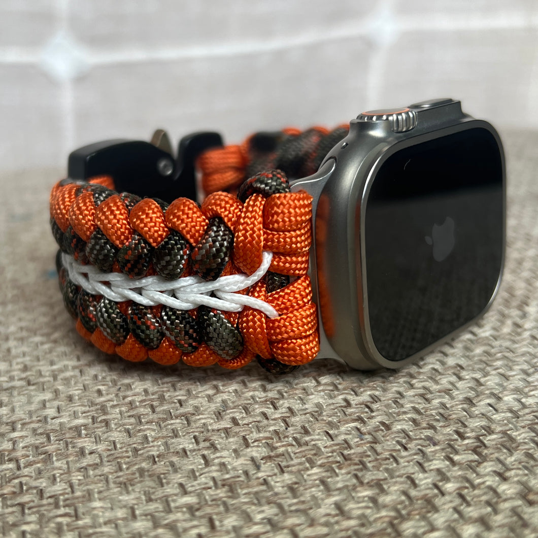 Paracord Watch Band compatible with Apple Watch  Series 1, 2, 3, 4, 5, 6, 7, 8, 9, Ultra, Ultra 2 & SE (watch not included)