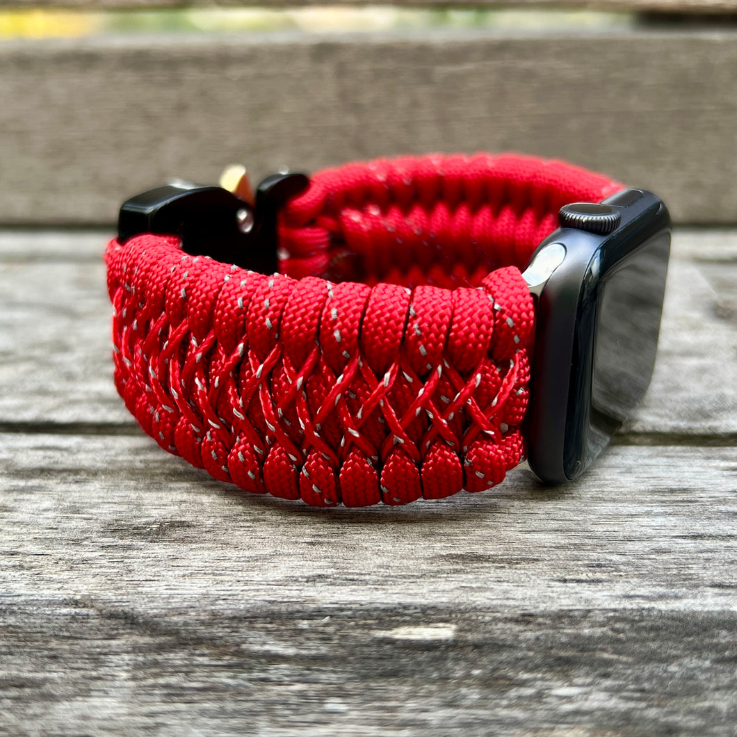 Paracord Watch Band compatible with Apple Watch  Series 1, 2, 3, 4, 5, 6, 7, 8, 9, Ultra, Ultra 2 & SE (watch not included)