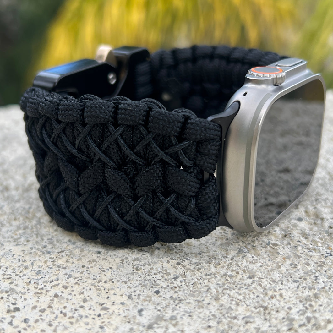 Paracord Watch Band compatible with Apple Watch  Series 1, 2, 3, 4, 5, 6, 7, 8, 9, Ultra, Ultra 2 & SE (watch not included)