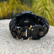 Cargar imagen en el visor de la galería, Paracord Watchband compatible with Garmin Approach, D2, Descent, Enduro, Epix (Gen 2), Fenix, Forerunner 230/235/630/735XT/935/955, Instinct, MARQ, Tactix, Quatix (watch not included).
