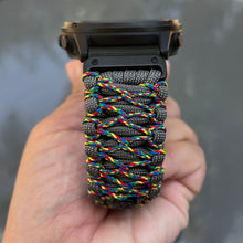 Lade das Bild in den Galerie-Viewer, Quick Release Paracord Watchband, personalized to replace bands for Garmin 20mm, 22mm and 26mm|Autism Awareness.
