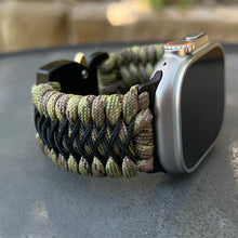 Cargar imagen en el visor de la galería, Paracord Watch Band compatible with Apple Watch  Series 1, 2, 3, 4, 5, 6, 7, 8, 9, Ultra, Ultra 2 &amp; SE (watch not included)
