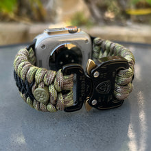 Cargar imagen en el visor de la galería, Paracord Watch Band compatible with Apple Watch  Series 1, 2, 3, 4, 5, 6, 7, 8, 9, Ultra, Ultra 2 &amp; SE (watch not included)
