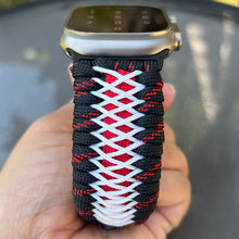 Cargar imagen en el visor de la galería, Paracord Watch Band compatible with Apple Watch  Series 1, 2, 3, 4, 5, 6, 7, 8, 9, Ultra, Ultra 2 &amp; SE (watch not included)
