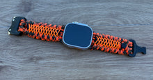 Cargar imagen en el visor de la galería, Paracord Watch Band compatible with Apple Watch  Series 1, 2, 3, 4, 5, 6, 7, 8, 9, Ultra, Ultra 2 &amp; SE (watch not included)
