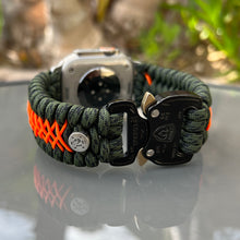 Cargar imagen en el visor de la galería, Paracord Watch Band compatible with Apple Watch  Series 1, 2, 3, 4, 5, 6, 7, 8, 9, Ultra, Ultra 2 &amp; SE (watch not included)
