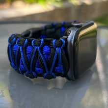 Cargar imagen en el visor de la galería, Paracord Watch Band compatible with Apple Watch  Series 1, 2, 3, 4, 5, 6, 7, 8, 9, Ultra, Ultra 2 &amp; SE (watch not included)
