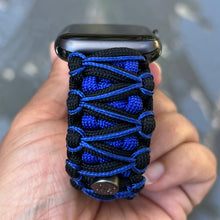 Cargar imagen en el visor de la galería, Paracord Watch Band compatible with Apple Watch  Series 1, 2, 3, 4, 5, 6, 7, 8, 9, Ultra, Ultra 2 &amp; SE (watch not included)
