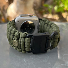 Cargar imagen en el visor de la galería, Paracord Watch Band compatible with Apple Watch  Series 1, 2, 3, 4, 5, 6, 7, 8, 9, Ultra, Ultra 2 &amp; SE (watch not included)
