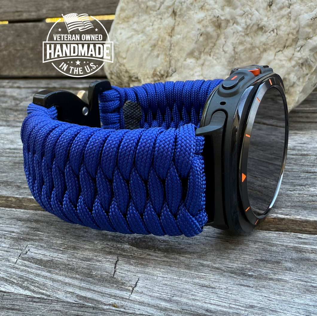 Paracord Watchband compatible with Samsung Galaxy Watch Ultra, Galaxy Watch 3, Galaxy Watch 4, Galaxy Watch 5, Galaxy Watch 6, Galaxy Watch 7 (watch not included).