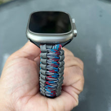 Load image into Gallery viewer, Personalized Paracord Watch Band for Apple Watch Series 1-11, Ultra, Ultra 2, Ultra 3, and SE (watch not included).
