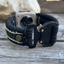 Load image into Gallery viewer, Personalized Paracord Watch Band for Apple Watch Series 1-11, Ultra, Ultra 2, Ultra 3, and SE (watch not included).
