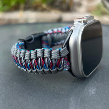 Load image into Gallery viewer, Personalized Paracord Watch Band for Apple Watch Series 1-11, Ultra, Ultra 2, Ultra 3, and SE (watch not included).
