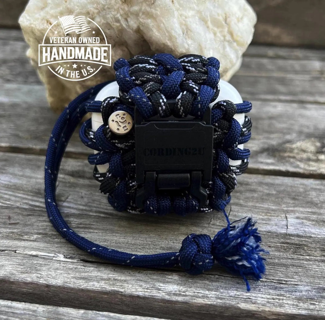 Paracord Buds case compatible with PowerBeats Pro, AirPods Pro 1 and 2, AirPods 3 and 4, Galaxy Buds 3/3 Pro(earbuds and case not included).